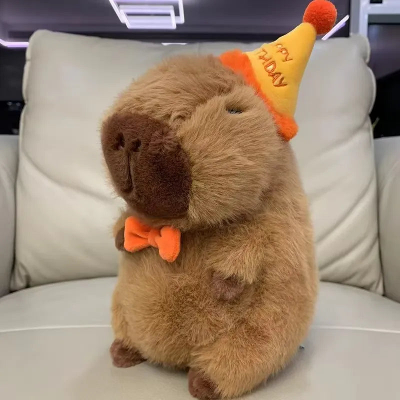 Birthday Hat Capybara Plushie