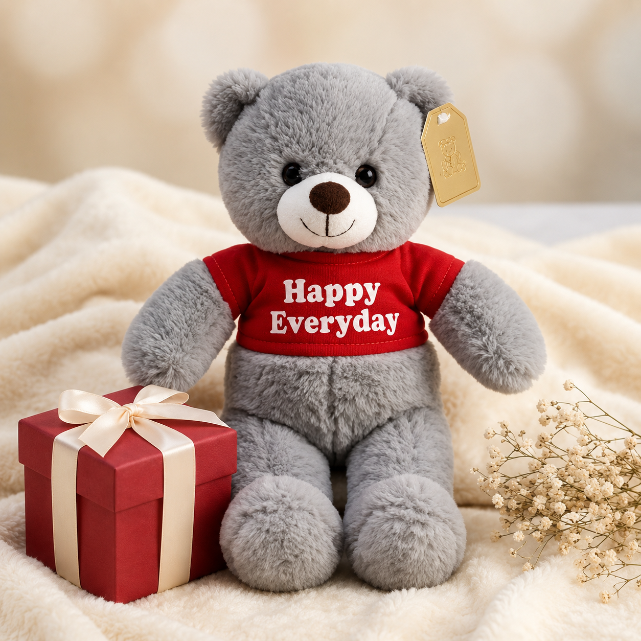 Happy Everyday Snuggle Bear Plush Toy (30 cm)