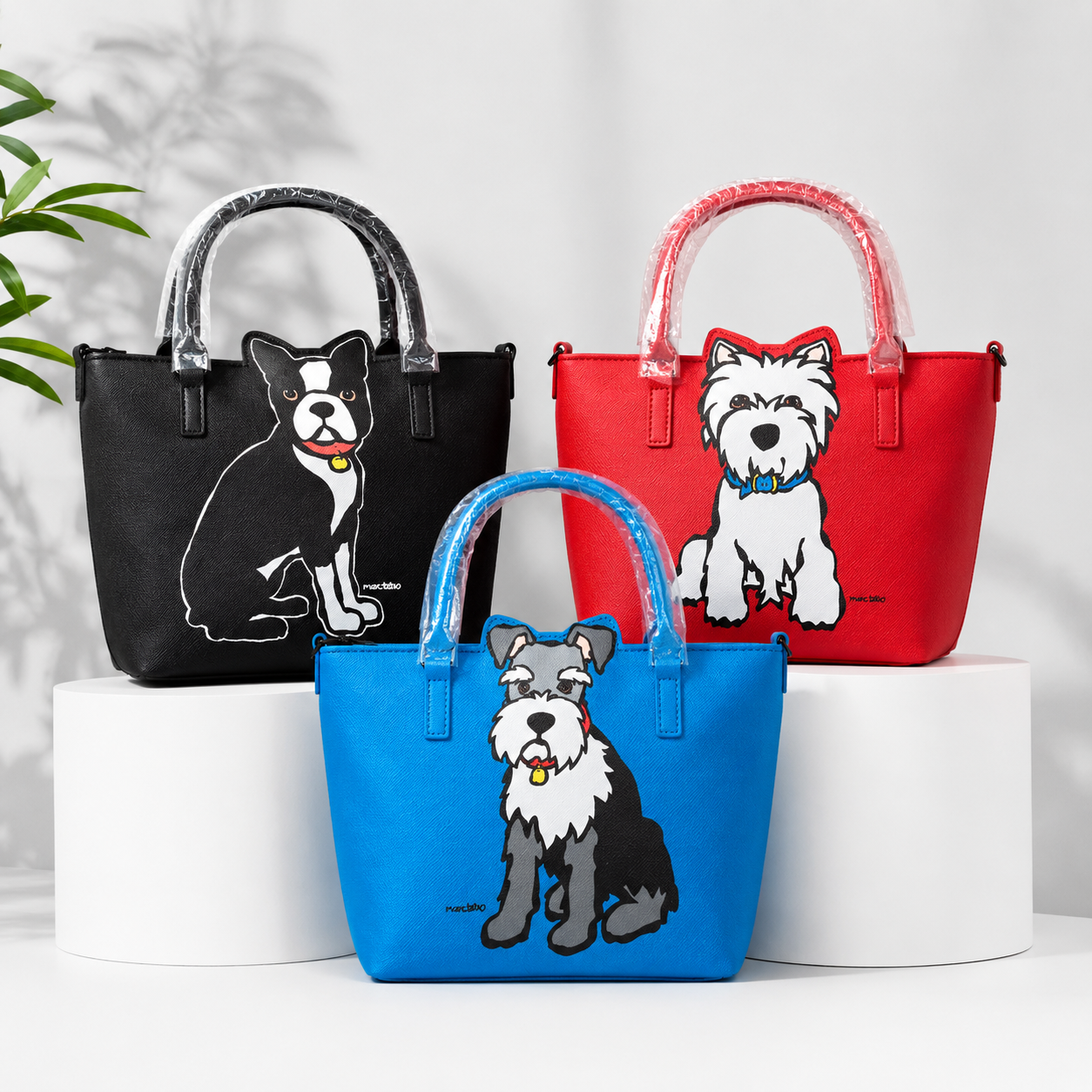 Marc Tetro Classic Dog Breed Saffiano Tote Bag