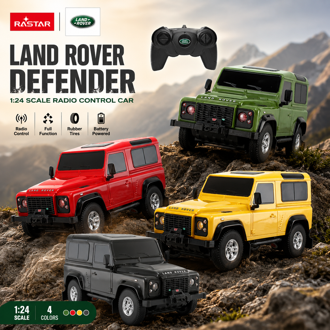 Rastar 1:24 Land Rover Defender RC Car