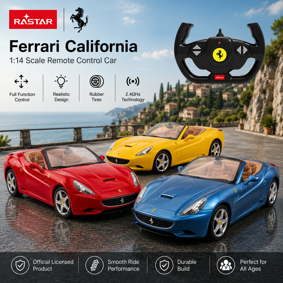 Rastar 1:12 Ferrari California RC Sports Car