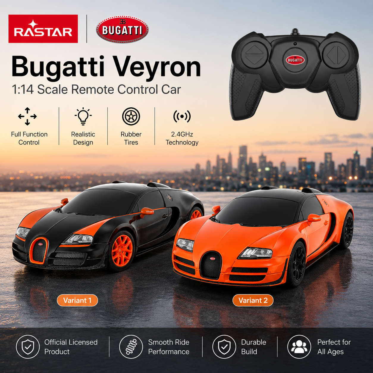Rastar 1:18 Bugatti Veyron Grand Sport Vitesse RC Car