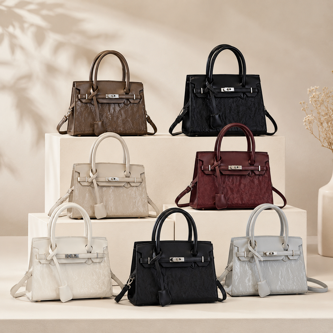 Hermaire Luxe Crinkled Heritage Satchel