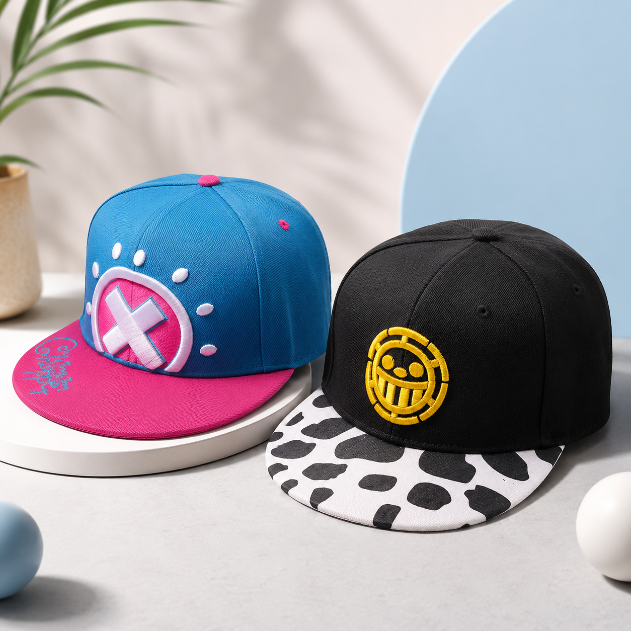 One Piece Pirate Emblem Flat Brim Caps