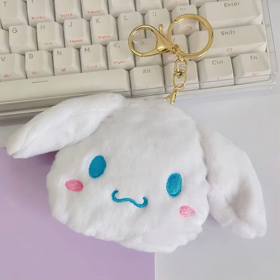 Cinnamoroll Plush Coin Pouch Keychain