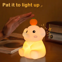 Cute Orange Elephant Night Light