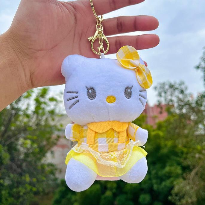 Hello Kitty Frock Plush Keychain