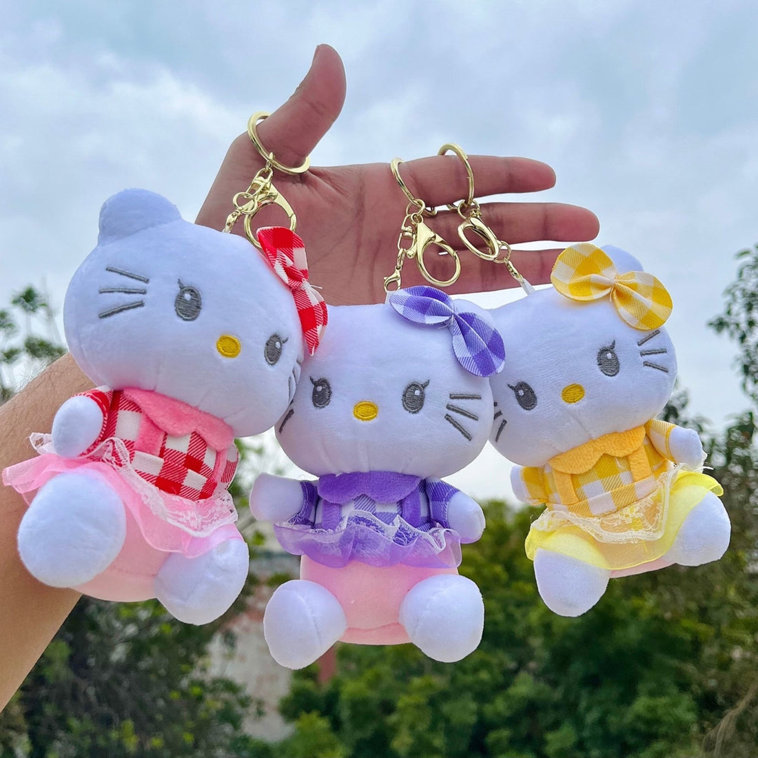 Hello Kitty Frock Plush Keychain