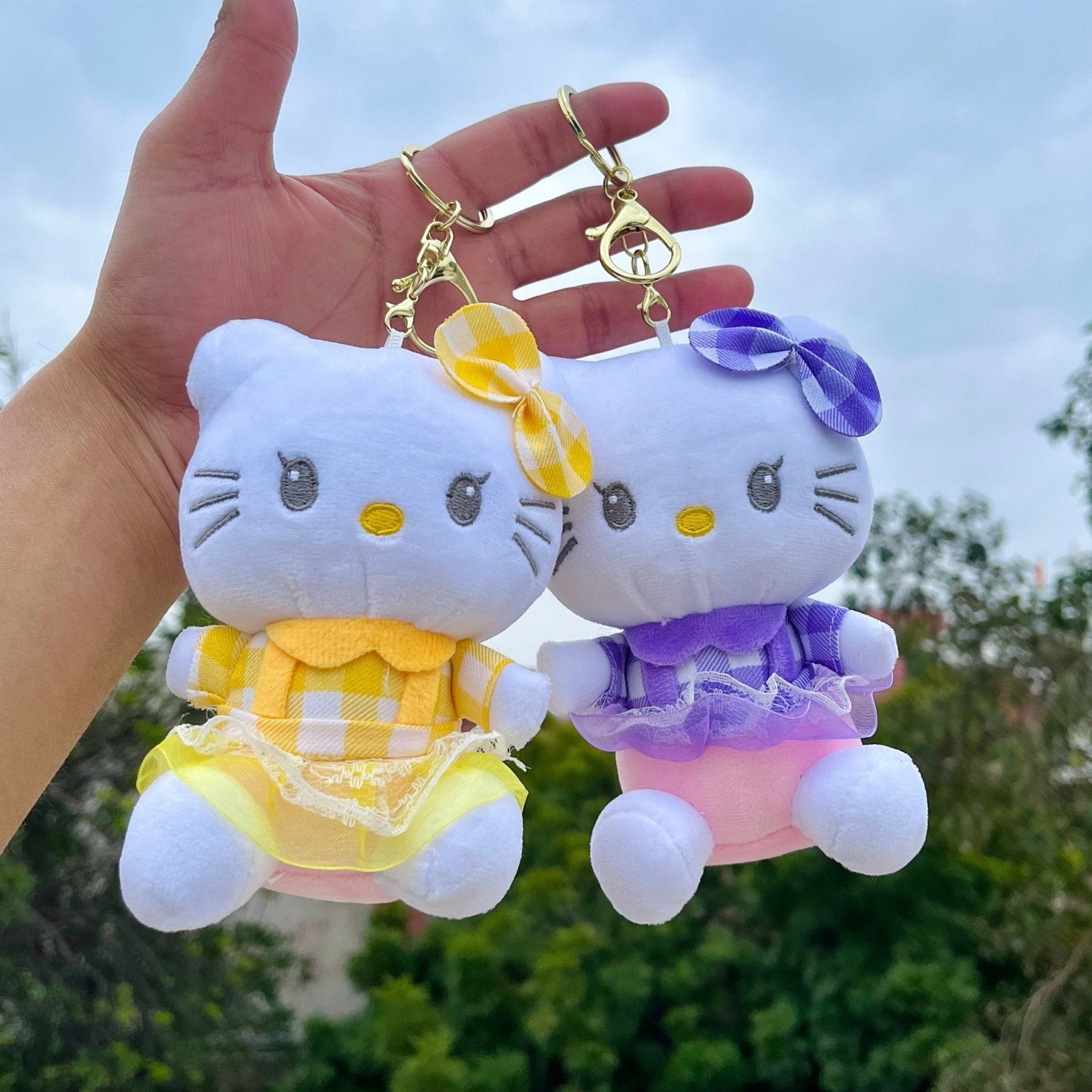 Hello Kitty Frock Plush Keychain