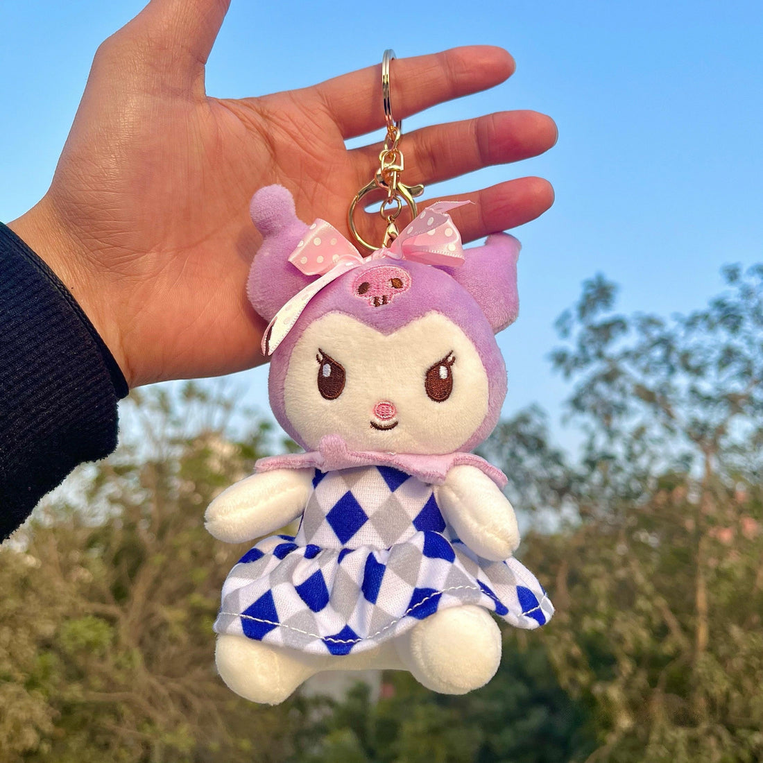 Kuromi Frock Plush Keychain