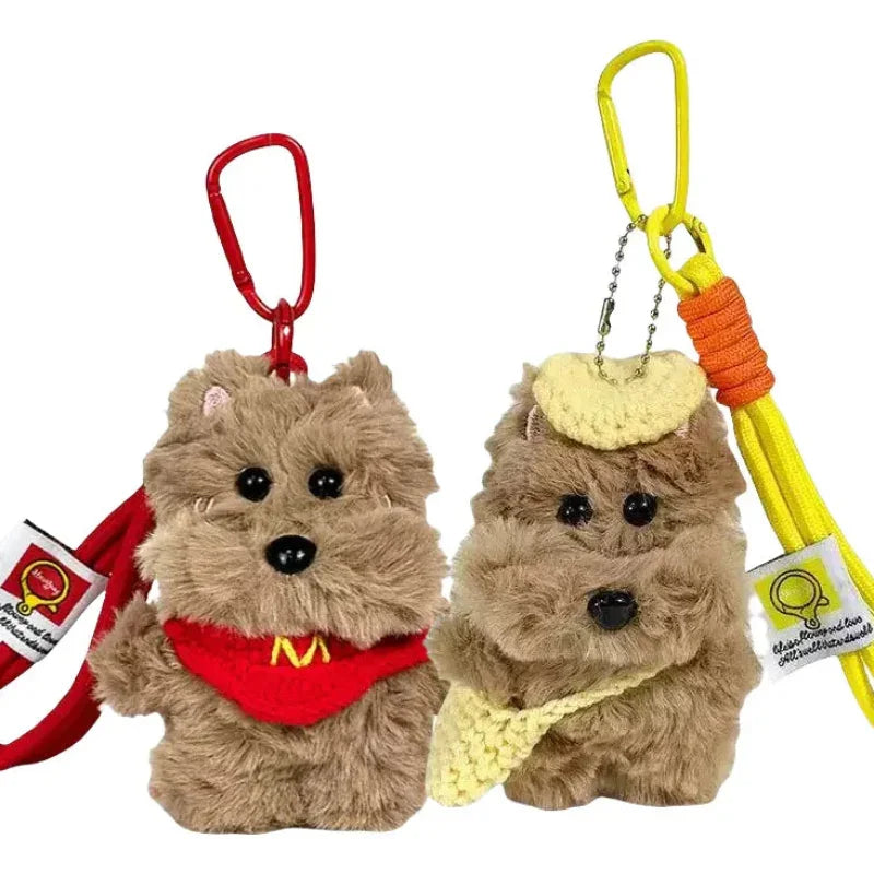 Soft Schnauzer Knitted Style Keychain