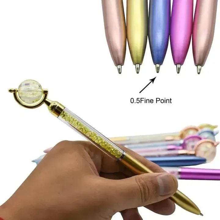 Crystal Globe Earth Ballpoint Pen