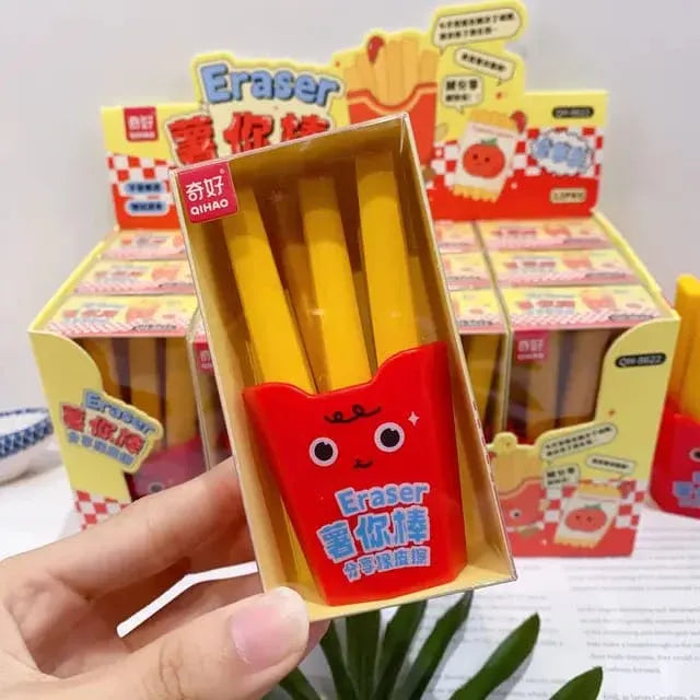 Fry-Yay French Fries Eraser Set