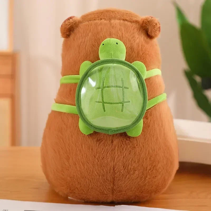 Fluffy Capybara Turtle Bag Plushie (40 cm)