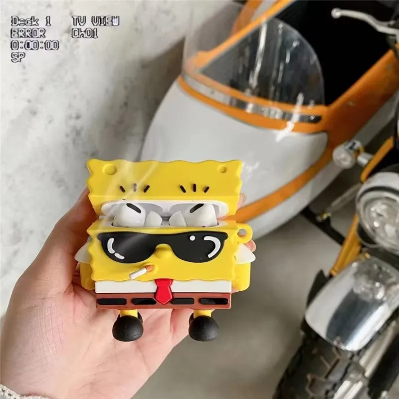 Spongebob & Patrick Hipster Case (For Airpods)