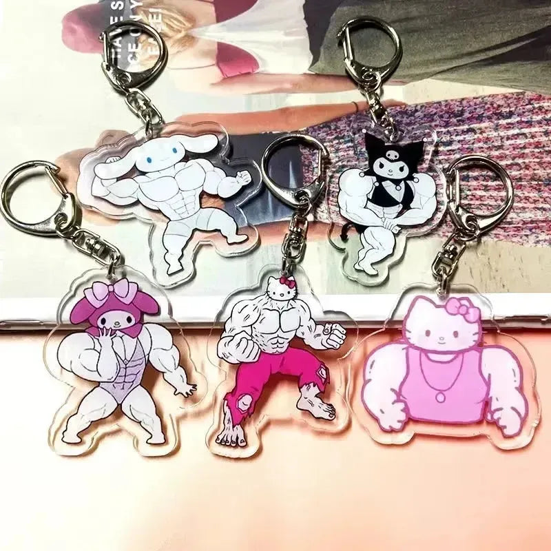 Sanrio Muscle Mania Keychain