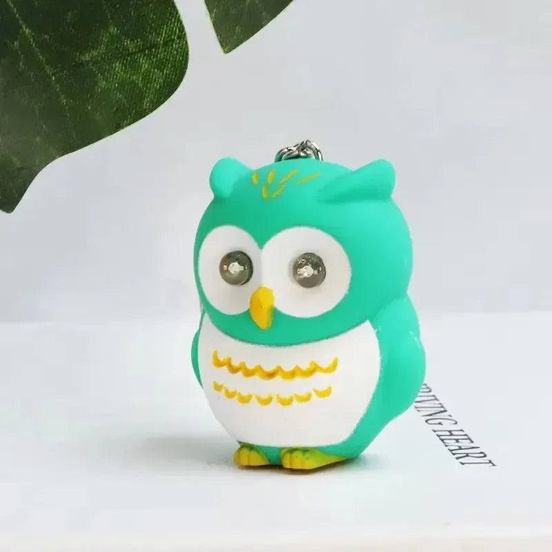 Hoot of Wisdom LED Owl Keychain