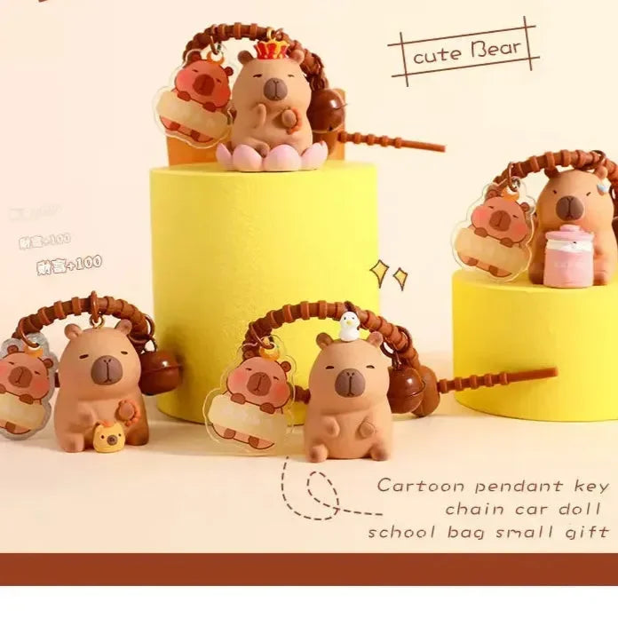Quirky Charm Capybara Crew Keychain