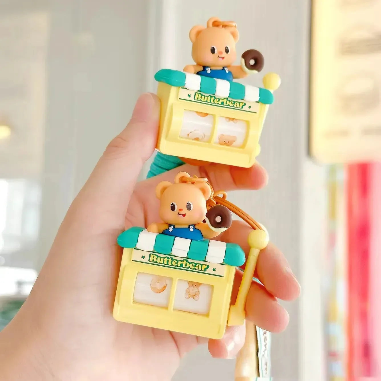 Butter Bear Slot Machine Keychain