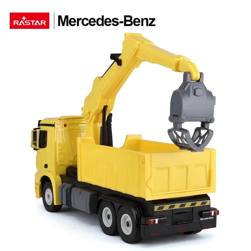 Rastar Mercedes Benz Licensed Arocs RC Logging Truck Car Remote Control Vehicle Electric Plastic 1:24 Window Box AA 4 Channels - Bear Hugs