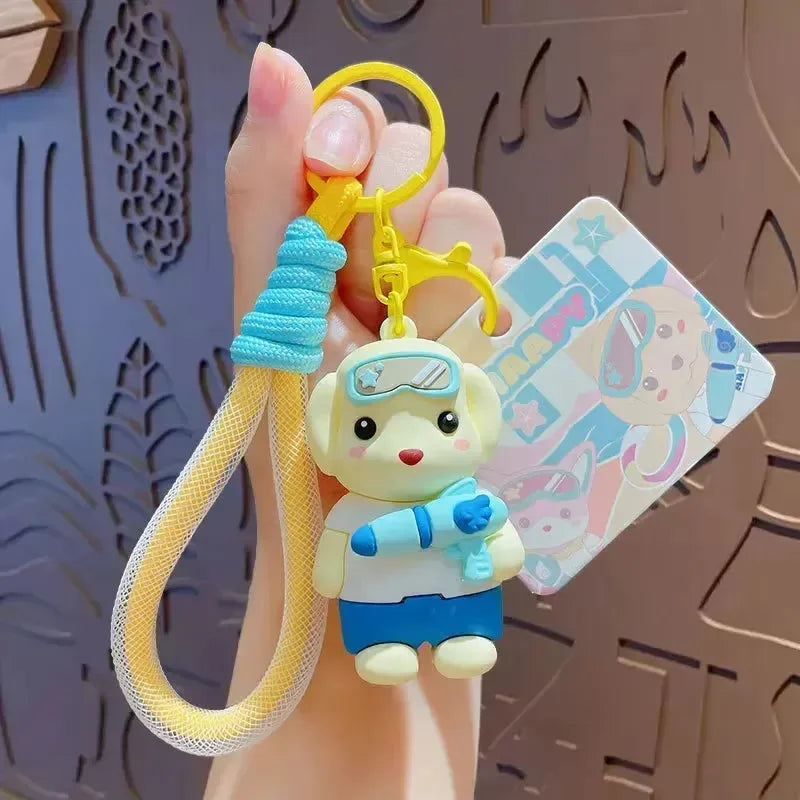 Forest Poodle Dog Squad Keychain