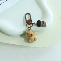 Coffee Break Capybara Keychain