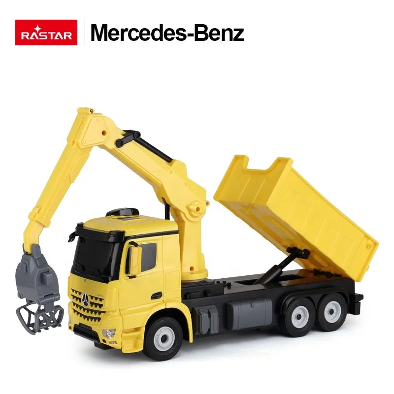 Rastar Mercedes Benz Licensed Arocs RC Logging Truck Car Remote Control Vehicle Electric Plastic 1:24 Window Box AA 4 Channels - Bear Hugs