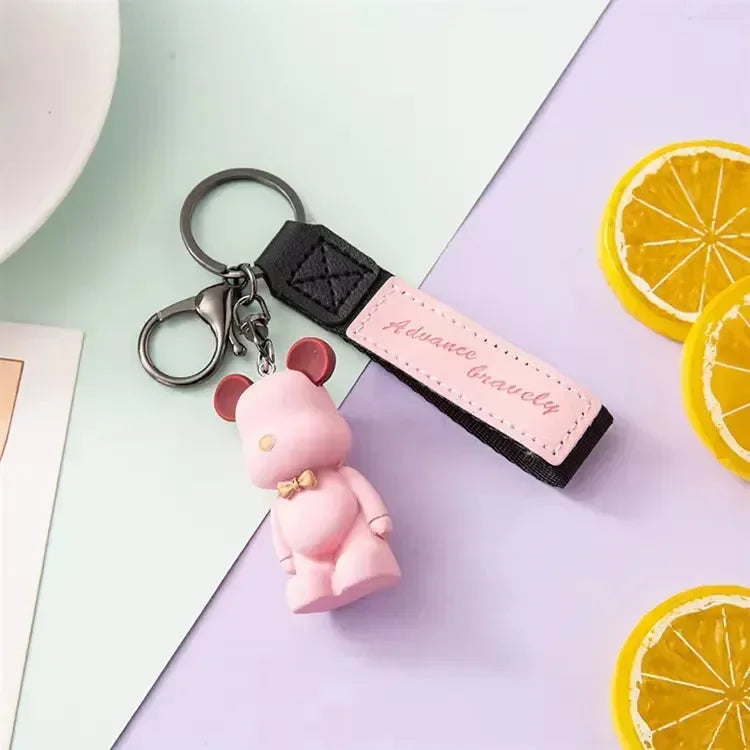 Nordic Bow-Tie Bear Keychain