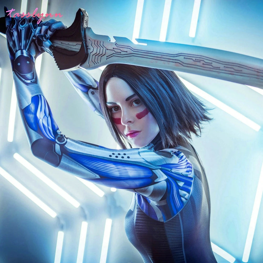 Alita Battle Angel Rosa Salazar Costumes Alita Cosplay Jumpsuit Spandex Halloween Costumes for Women Party Suit Adults - Bear Hugs