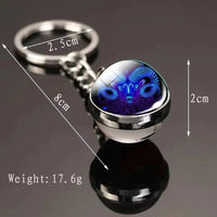 Zodiac Glimmer Orb Keychain