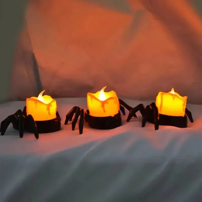 Spooky Spider Candle Night Lamp