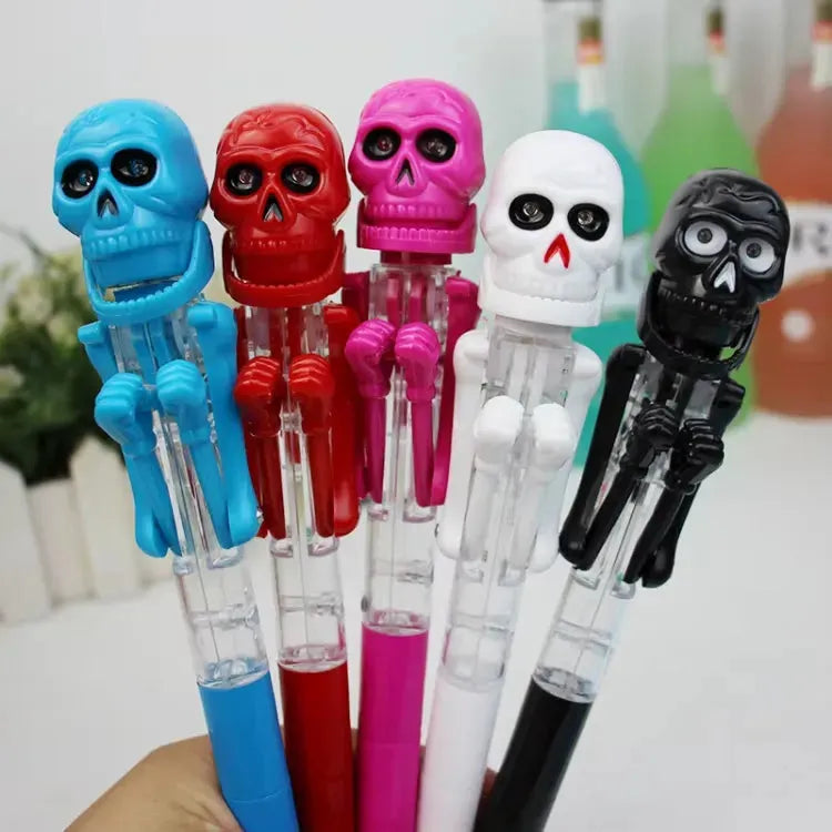 Light Up Skull Boxing Ball Pen