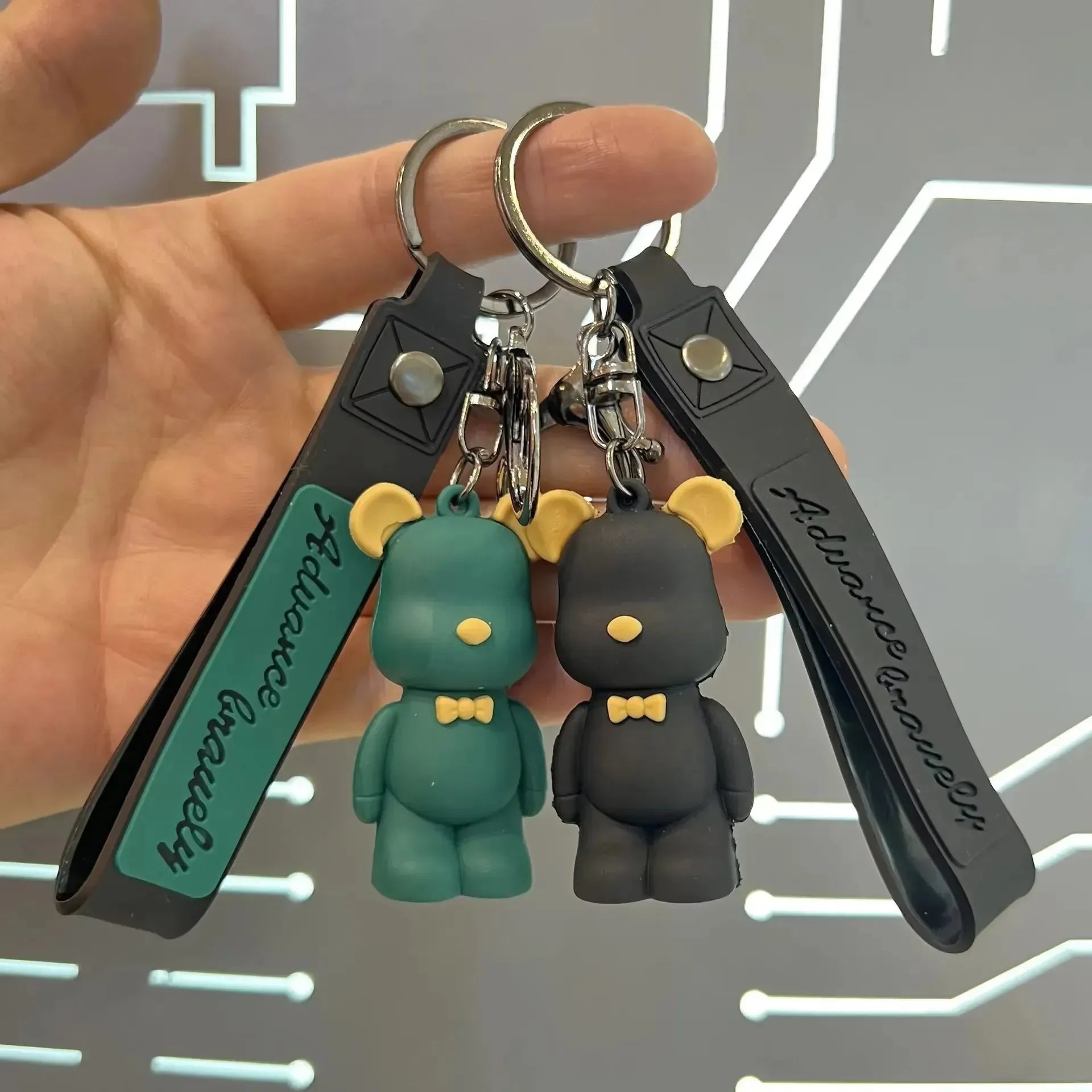 Nordic Bow-Tie Bear Keychain