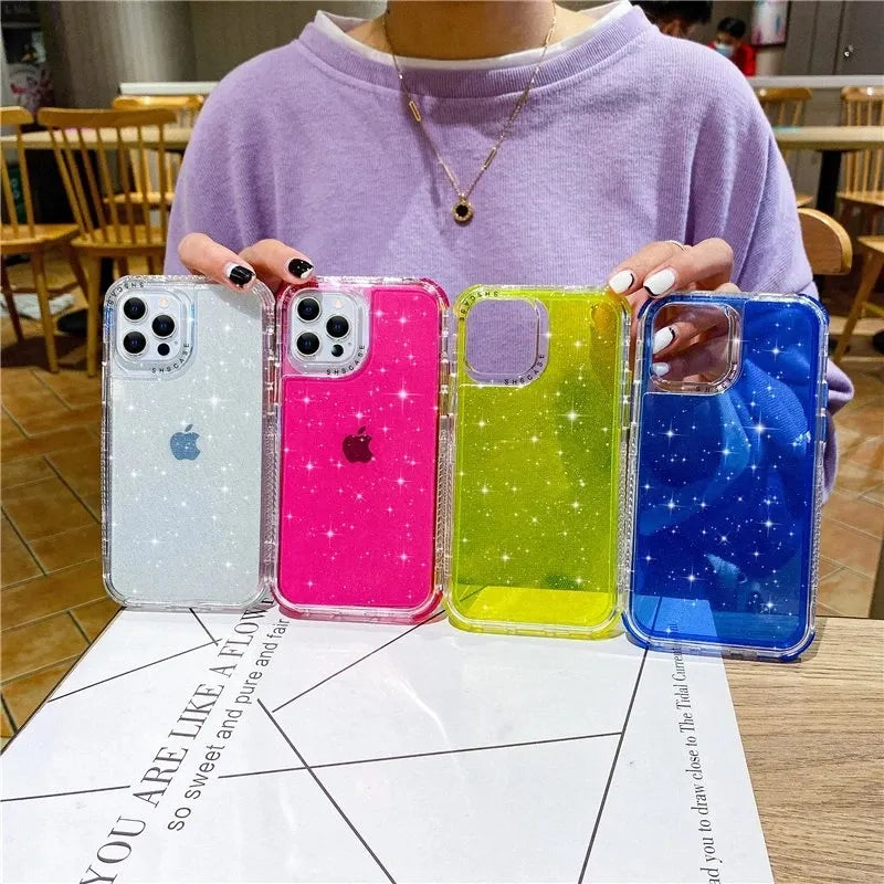 Shining Glitter Shockproof Case (For iPhones)