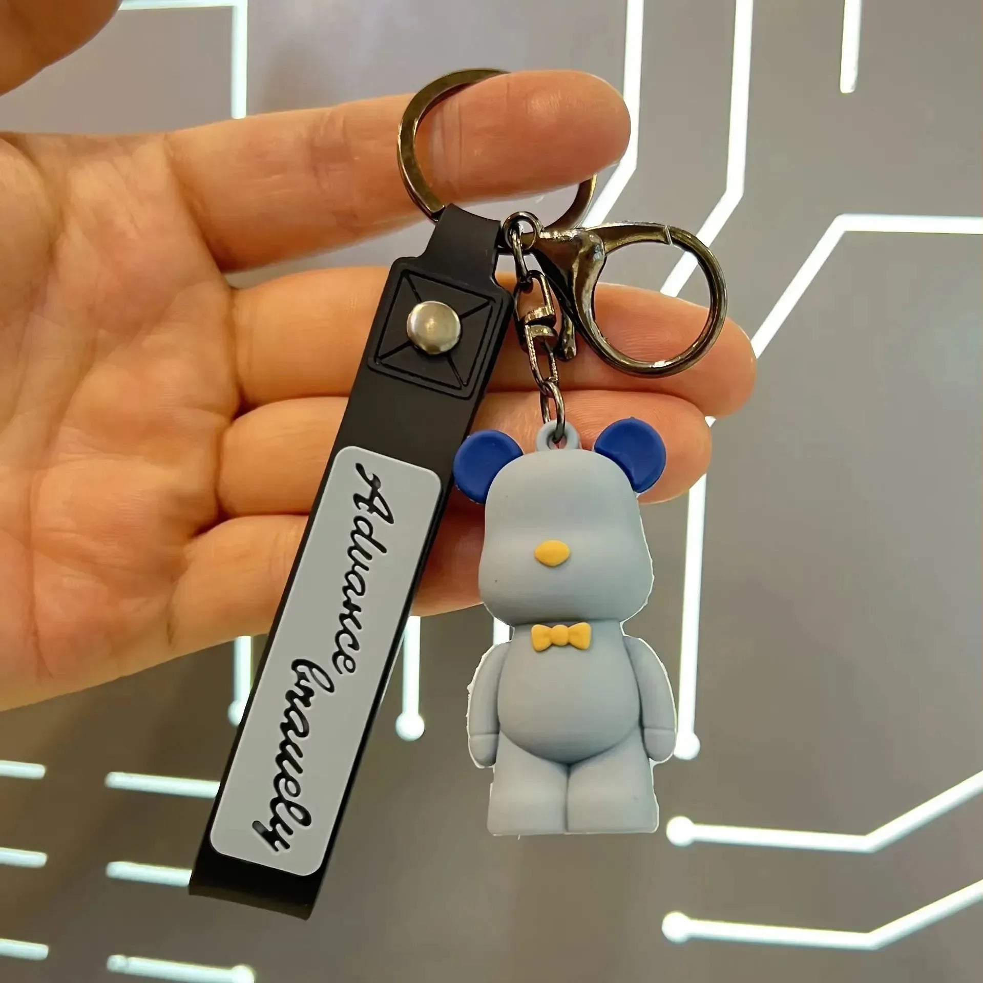 Nordic Bow-Tie Bear Keychain