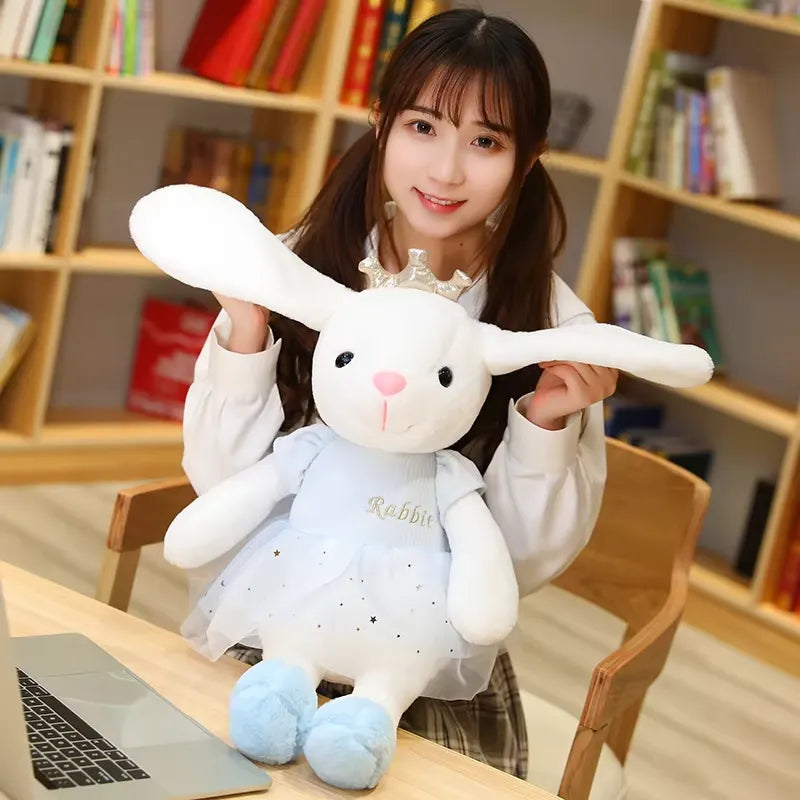 Kawaii Crown Bunny Plush Toy (45 cm)