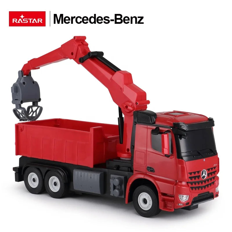 Rastar Mercedes Benz Licensed Arocs RC Logging Truck Car Remote Control Vehicle Electric Plastic 1:24 Window Box AA 4 Channels - Bear Hugs