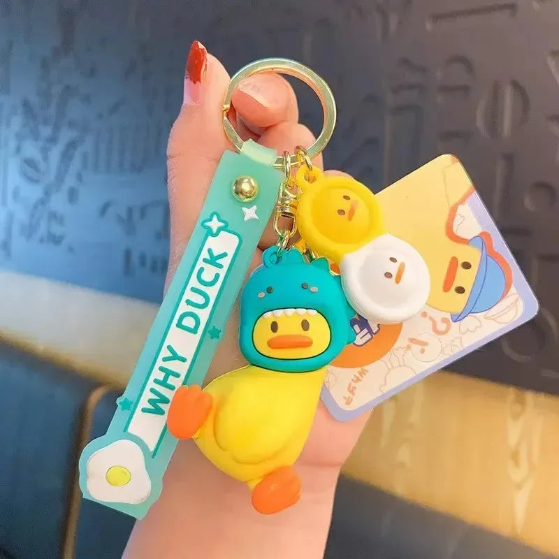 Quirky Crooked Neck Duck Keychain