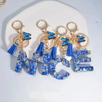 Sparkle & Shine Letter Charm Keychain
