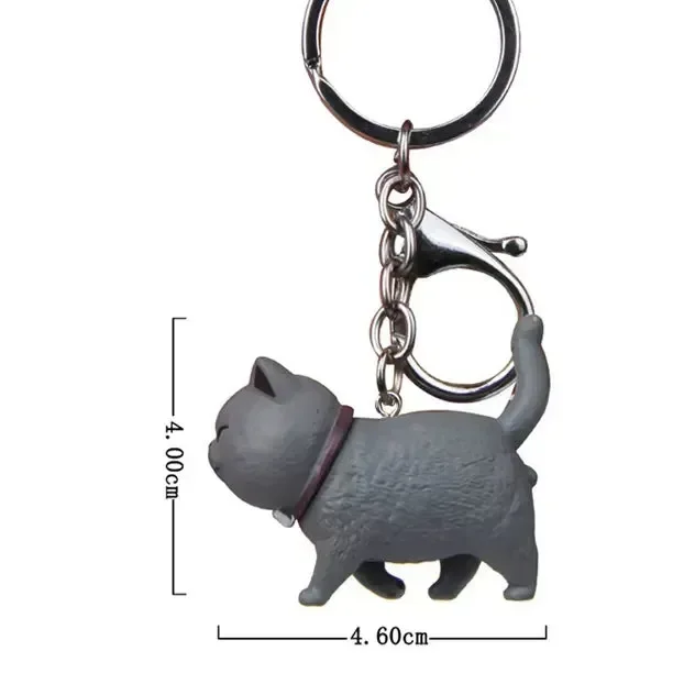 Happy Strides Walking Kitty Keychain
