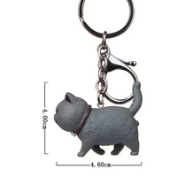 Happy Strides Walking Kitty Keychain