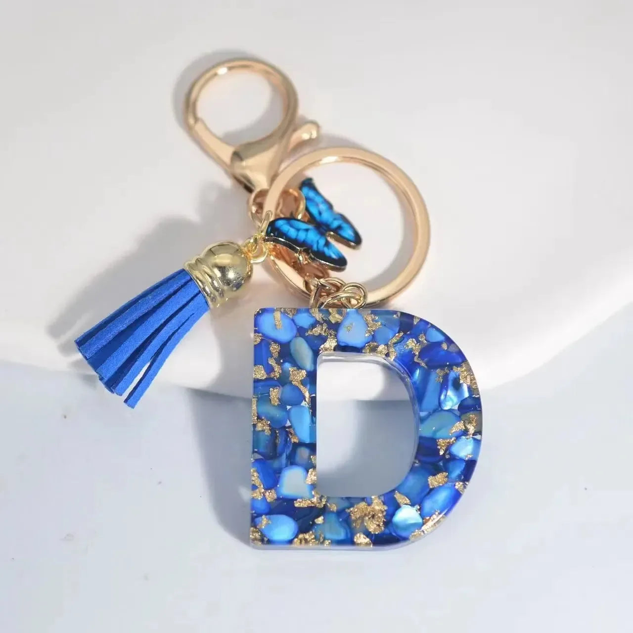 Sparkle & Shine Letter Charm Keychain