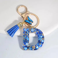 Sparkle & Shine Letter Charm Keychain