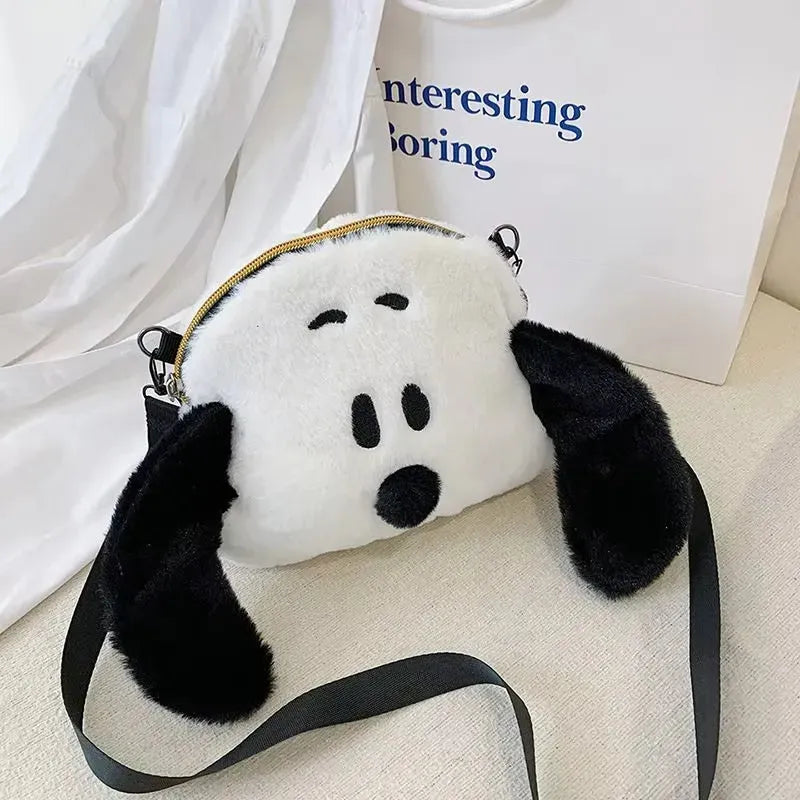 Cute Panda Dog Plush Handbag