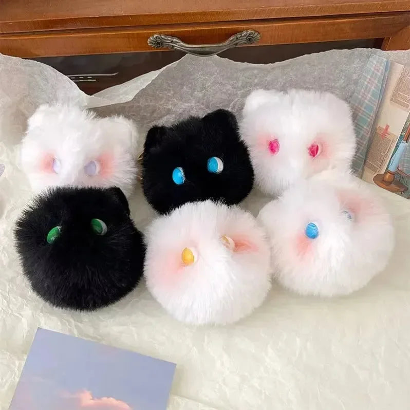 Purrfect Peepers Cat Head Keychain