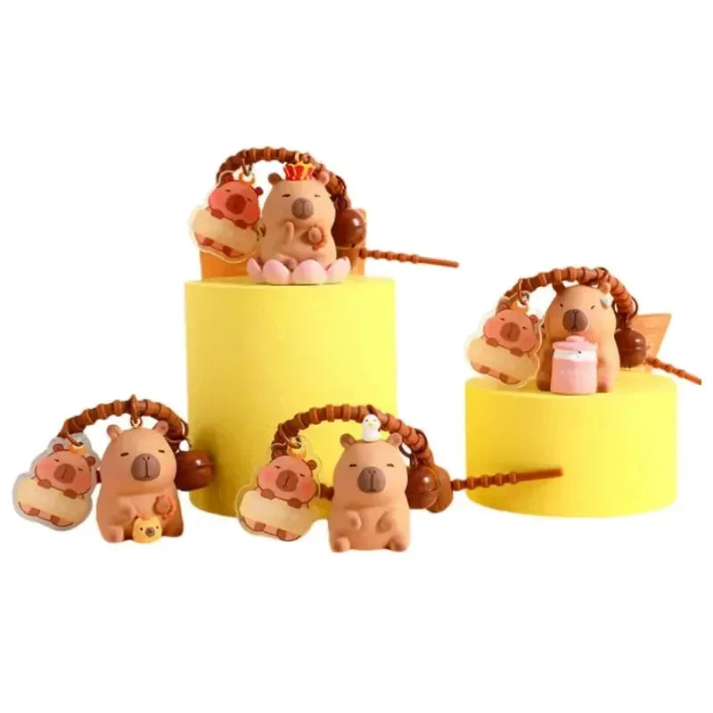 Quirky Charm Capybara Crew Keychain
