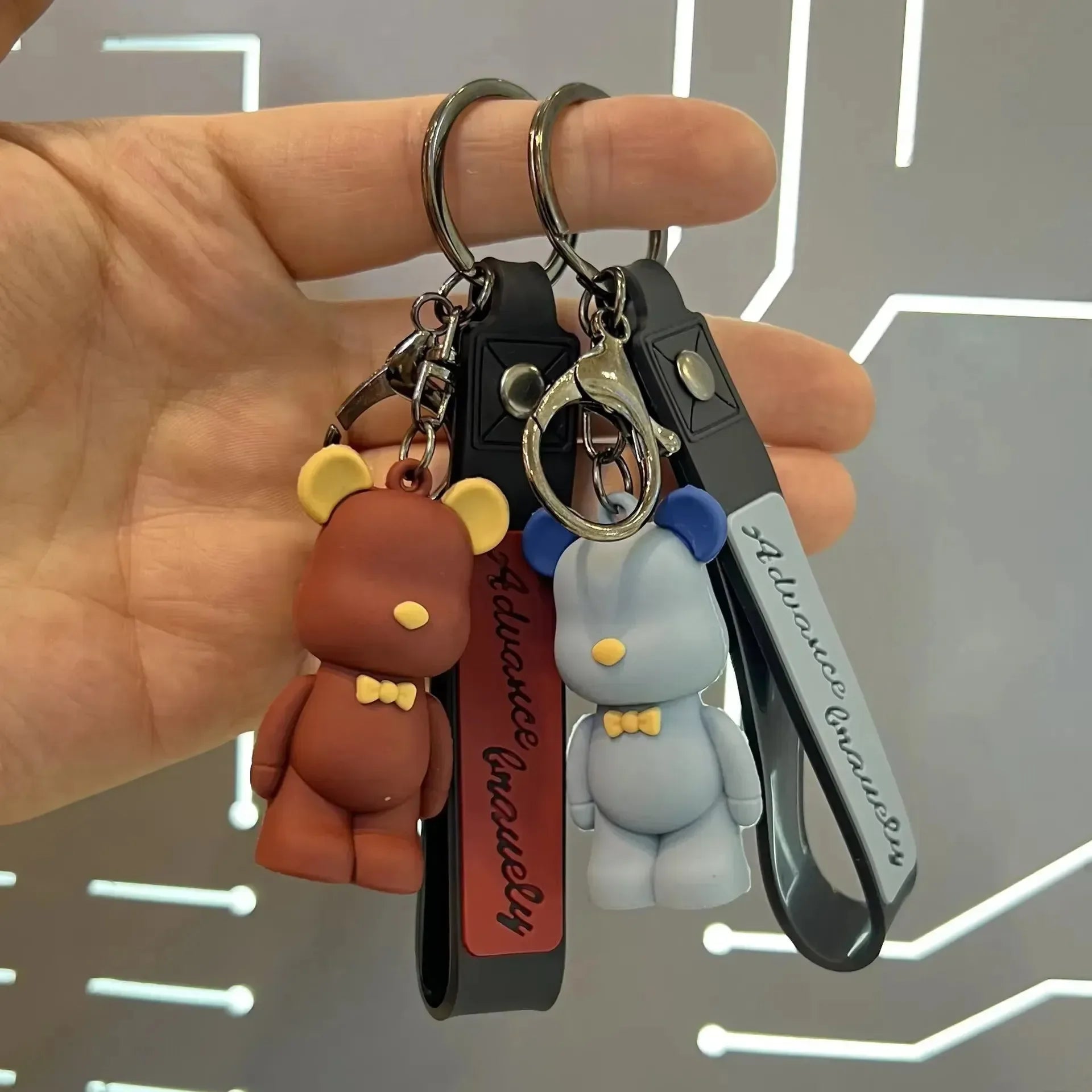 Nordic Bow-Tie Bear Keychain
