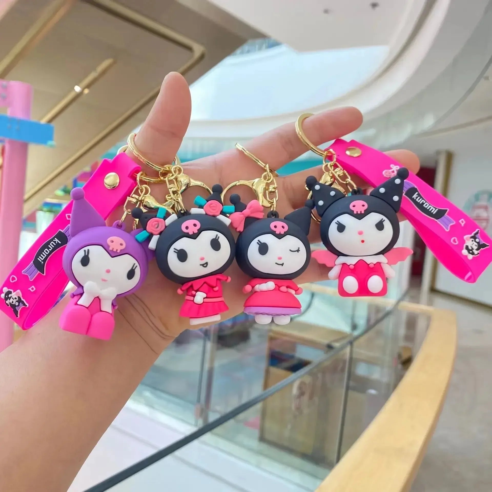Kuromi Pink Rebellion Keychain
