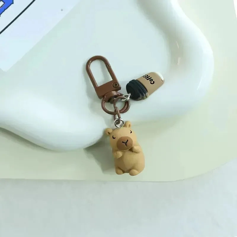 Coffee Break Capybara Keychain