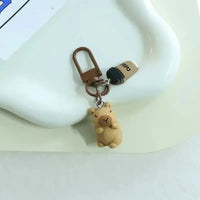 Coffee Break Capybara Keychain